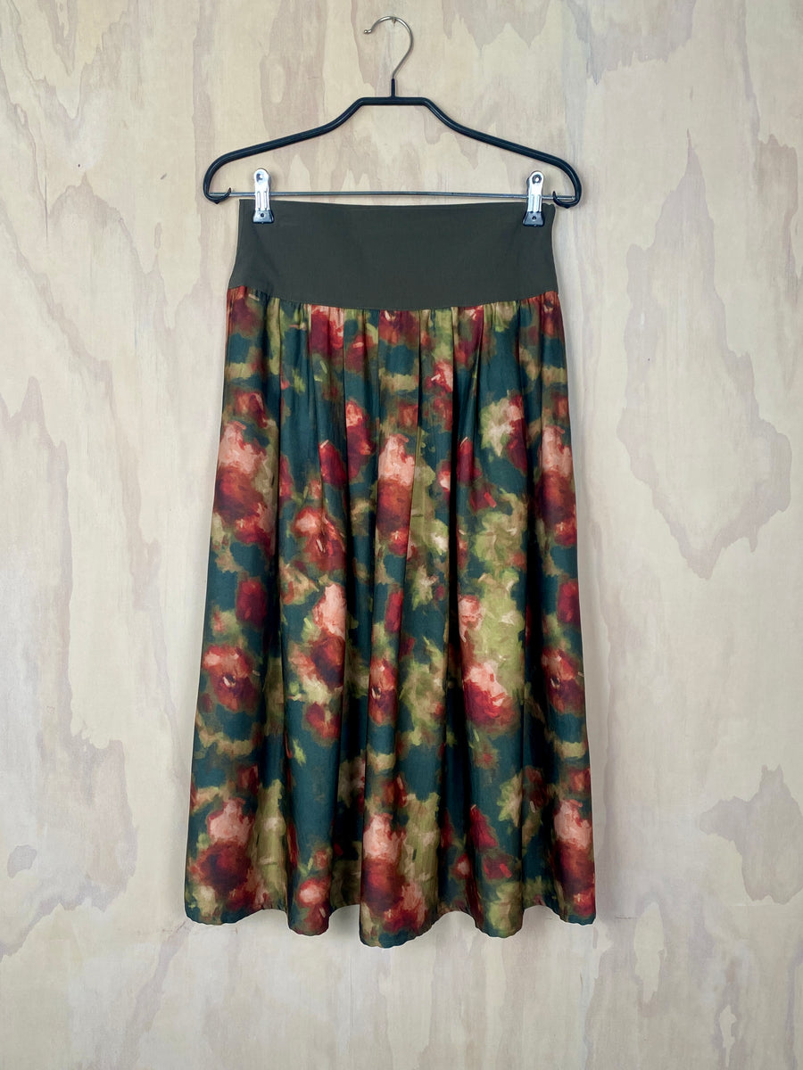 Juna Pleat Skirt - Wood Rose