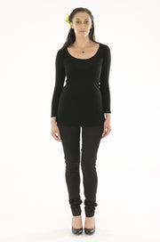 Vesta Midi Merino Top Black