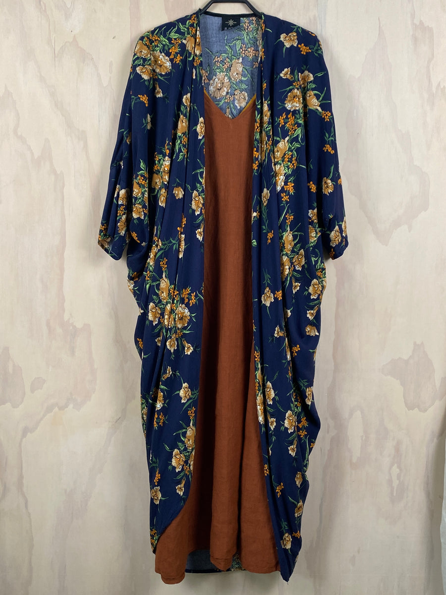 Juna Maxi Kimono - Inky Bouquet