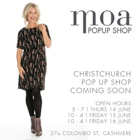 Moa Pop Up Shop in Christchurch 14- 16 June
