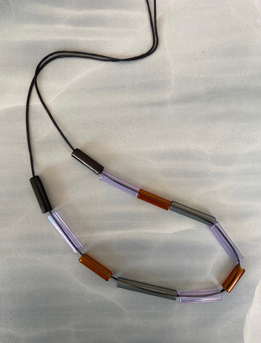 Test Tube Necklace - Lilac/Smoke/Amber
