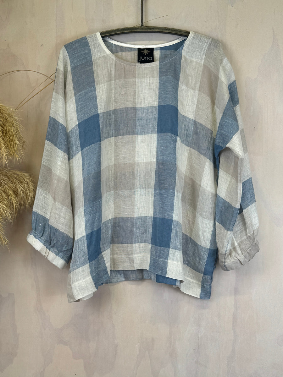 Juna Tuesday Top | Cornflower Check