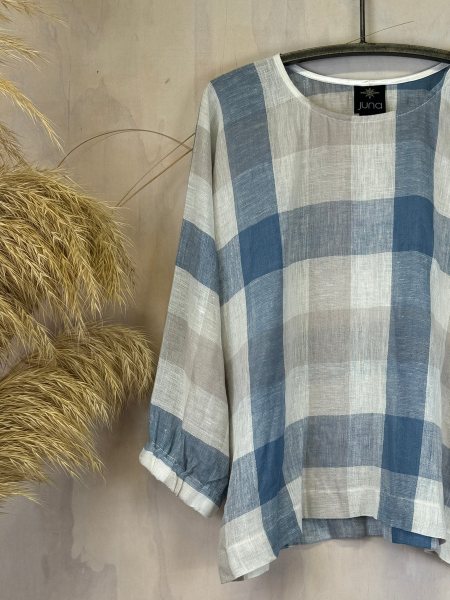 Juna Tuesday Top | Cornflower Check