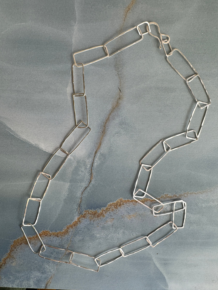 Rectangle Chain Necklace by Michele Johnson