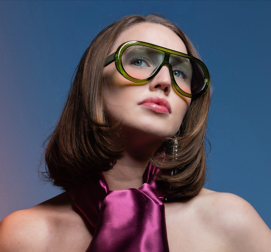 Happy to sit on your face Sunglasses Scuba Green – Moa Grey Lynn