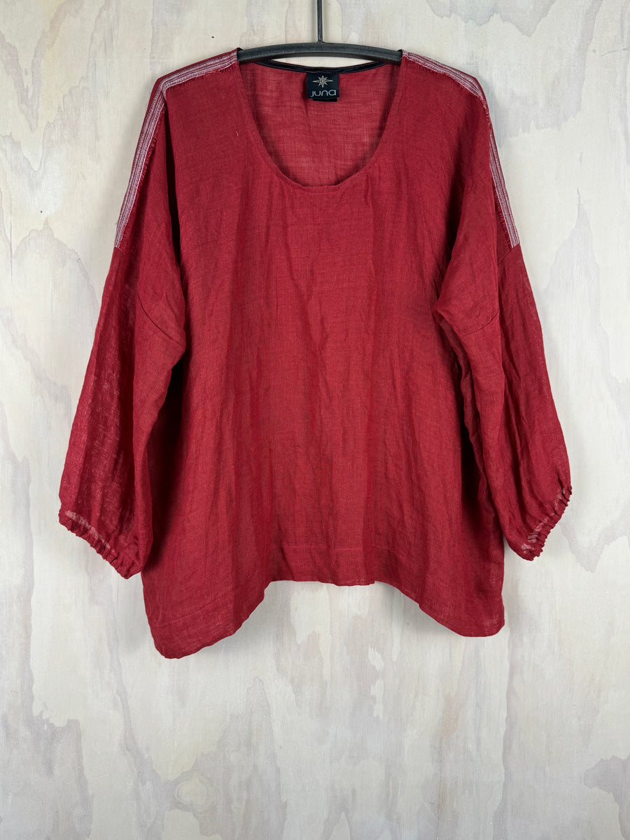 Juna Linen Gauze Top | Rouge