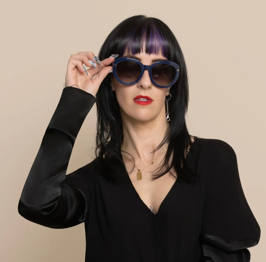 Happy To Sit On Your Face Sunglasses - Vanilla Ink