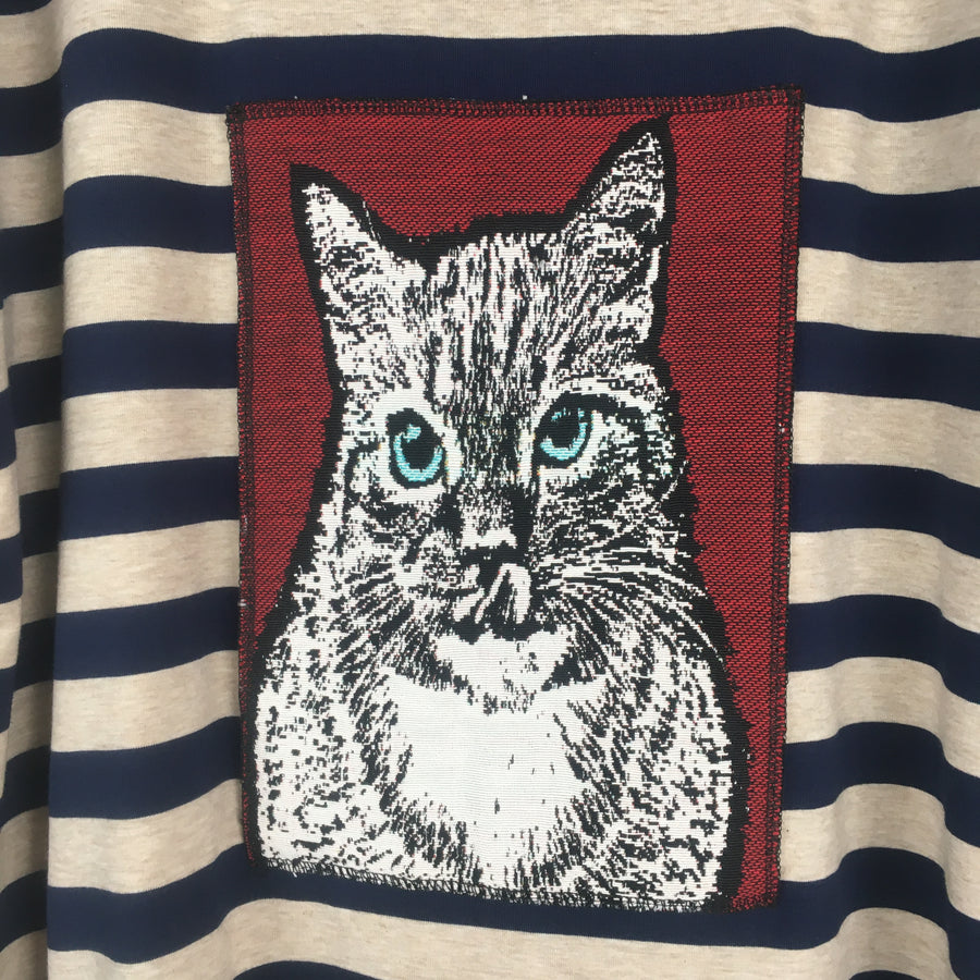 Vesta Longsleeve Sweater - Stripey Cat
