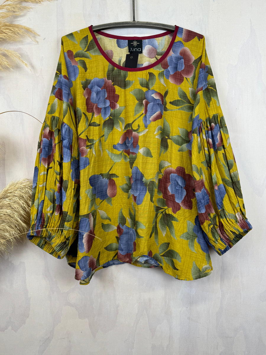 Juna Demelza Top | Gold Flower