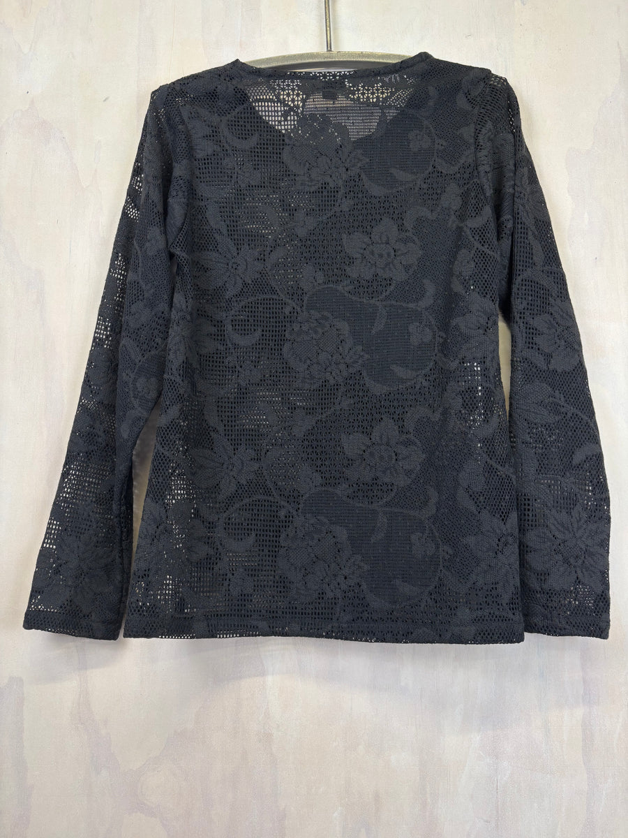 Vesta Lace Top - Black