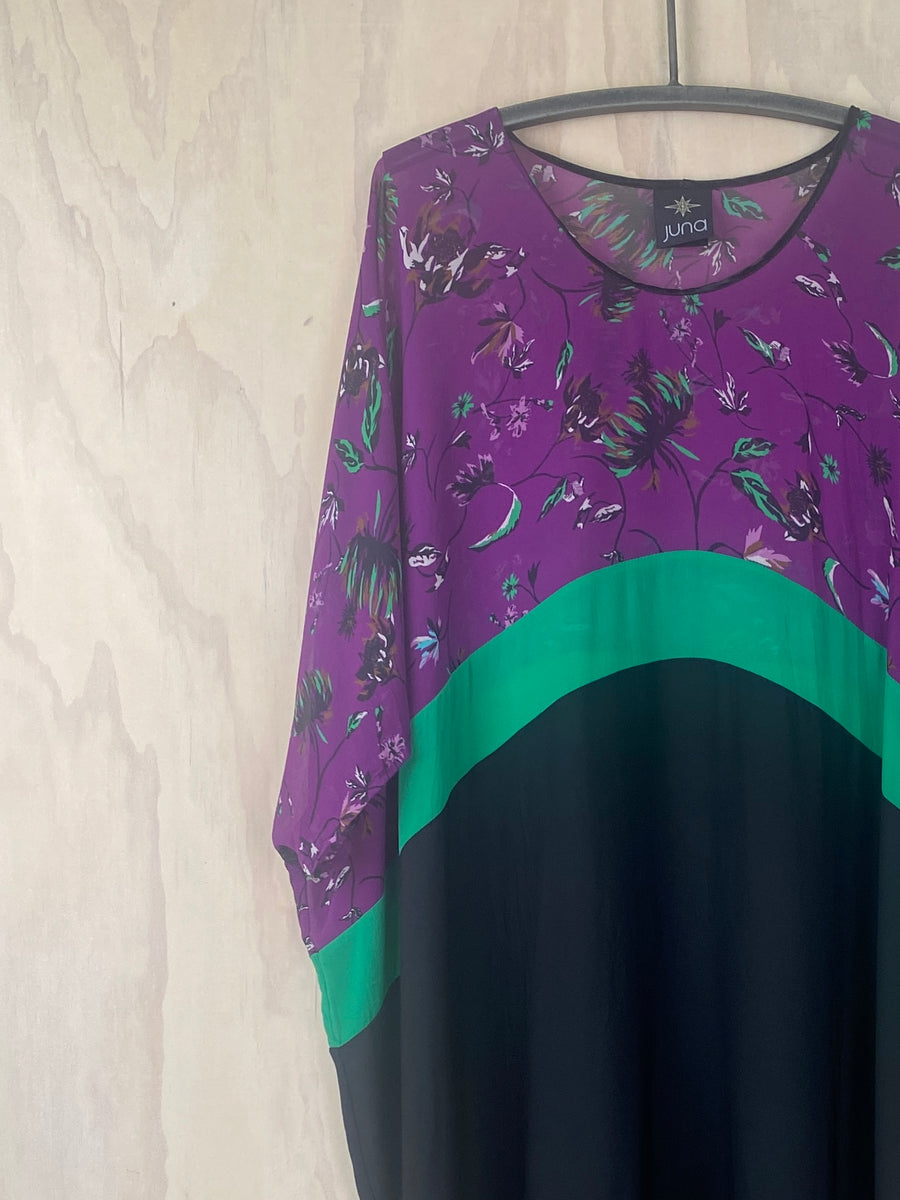 Juna Silk T Dress | Purple