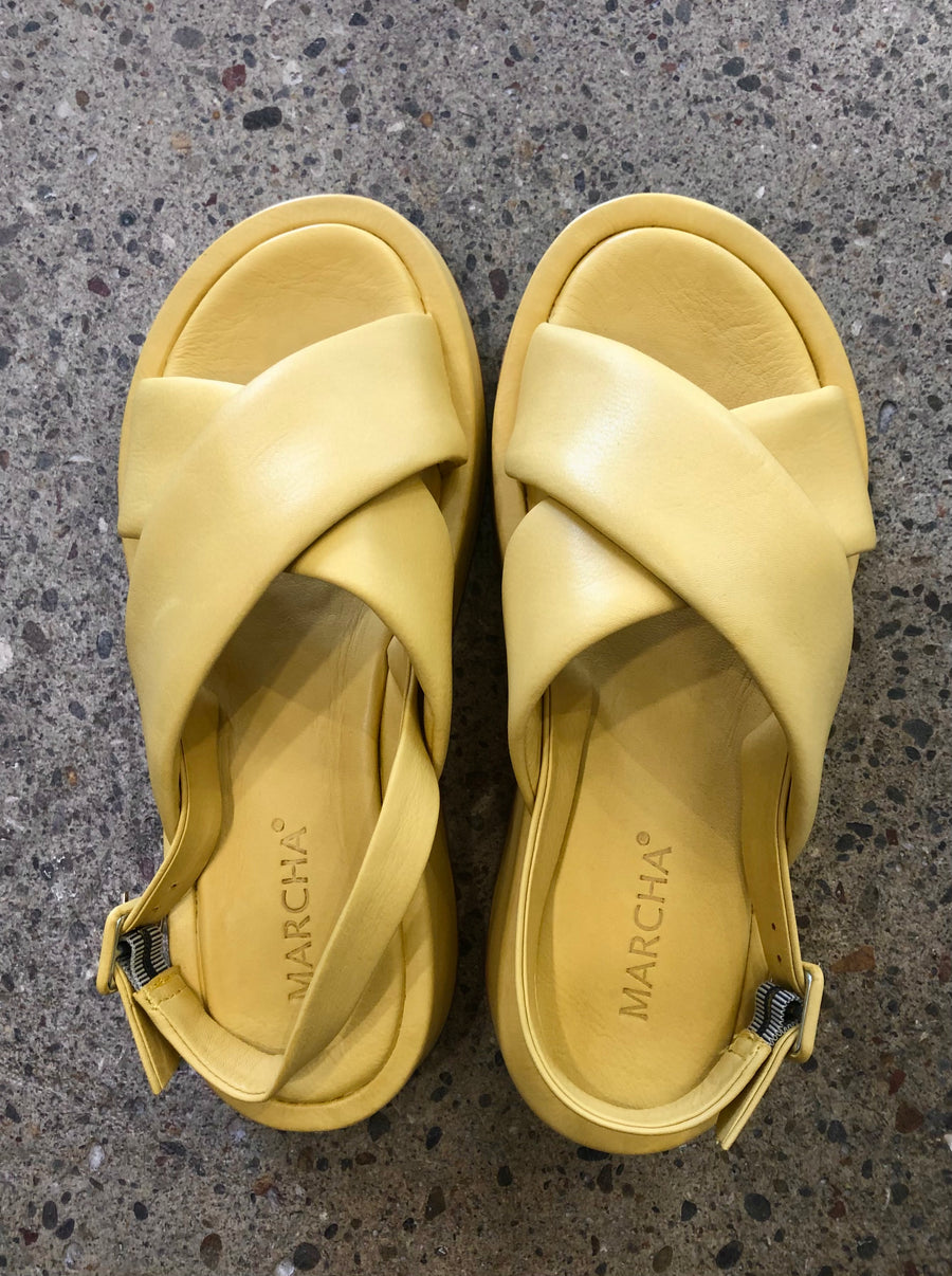 Marcha Yellow Crossover Sandal