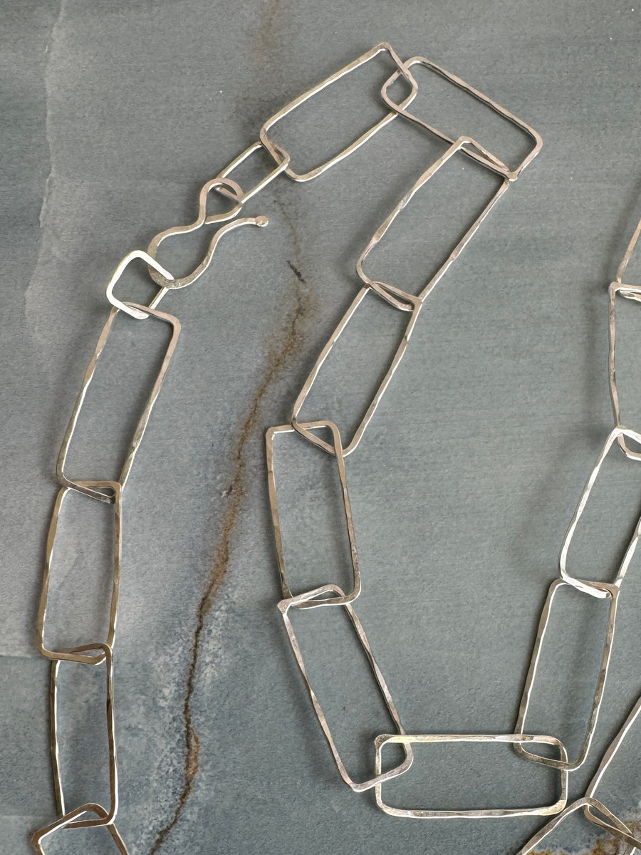 Rectangle Chain Necklace by Michele Johnson