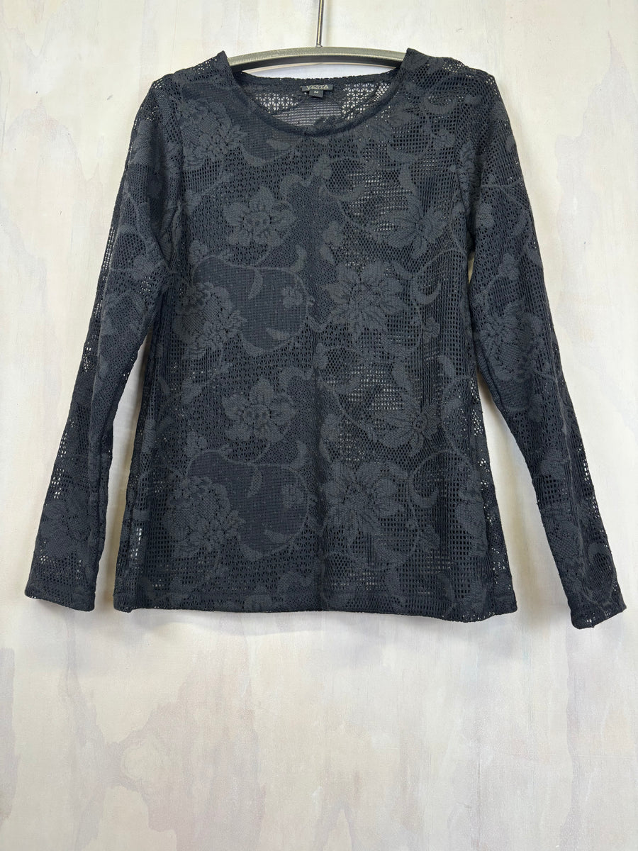 Vesta Lace Top - Black