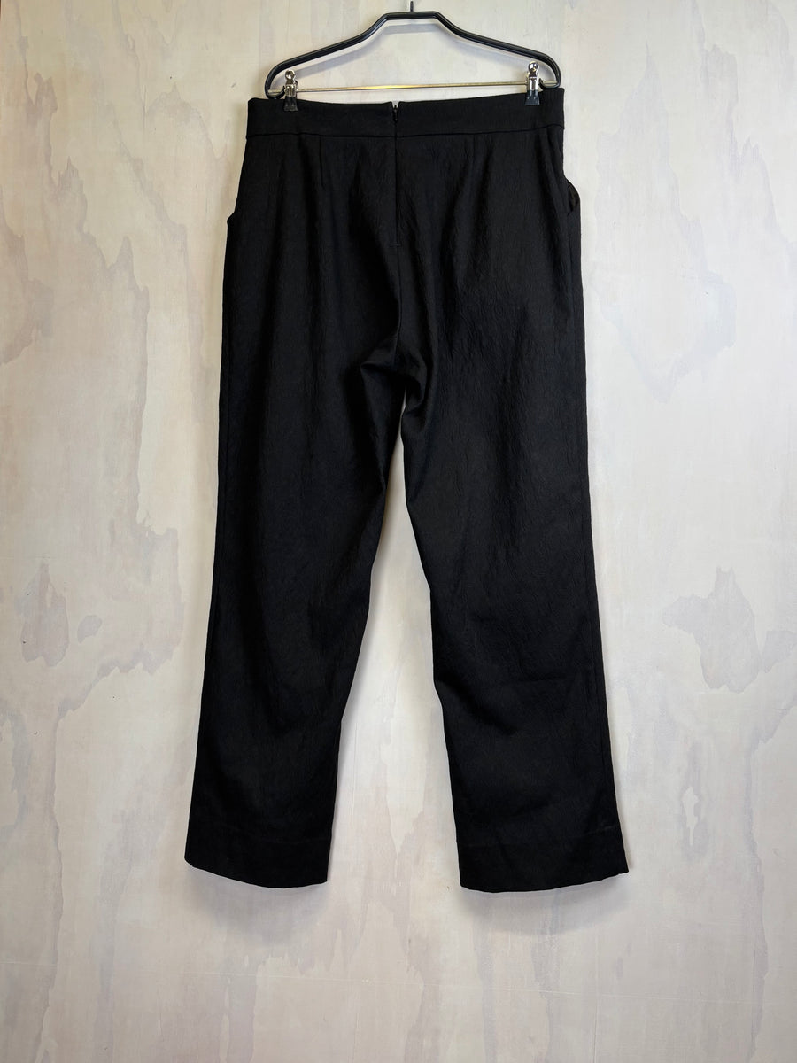 Vesta Cigar Pants - Black Brocade