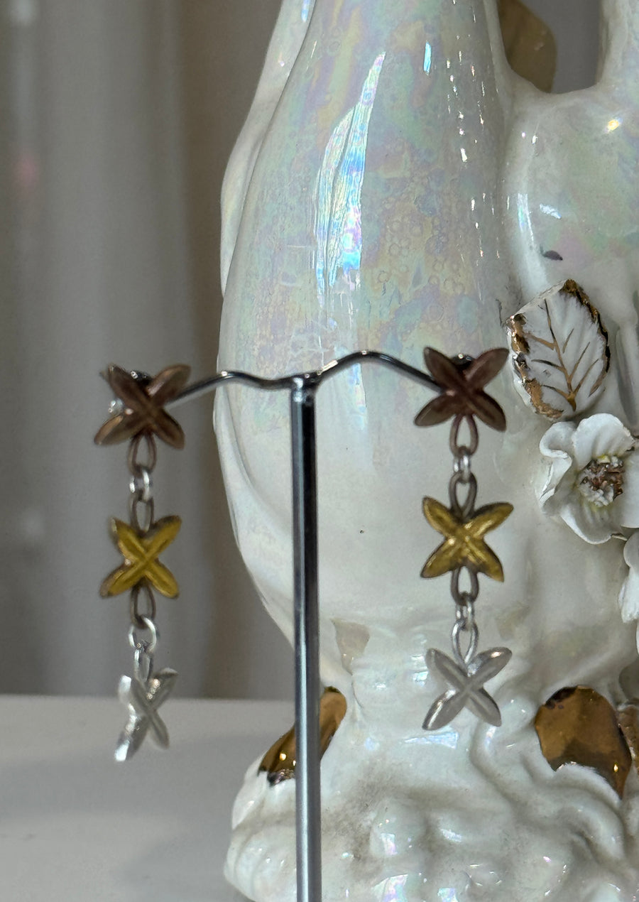 Triple Frangipani Earrings | Multi Met