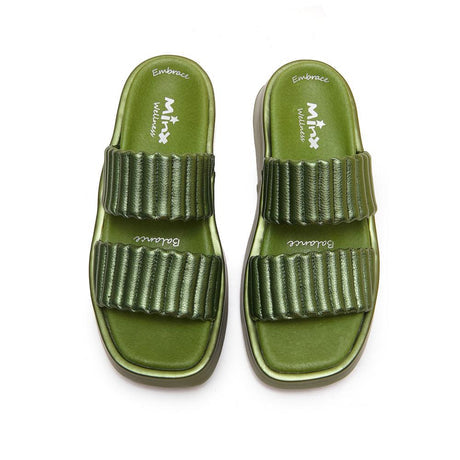 Minx - Breeze Metallic Khaki Slide