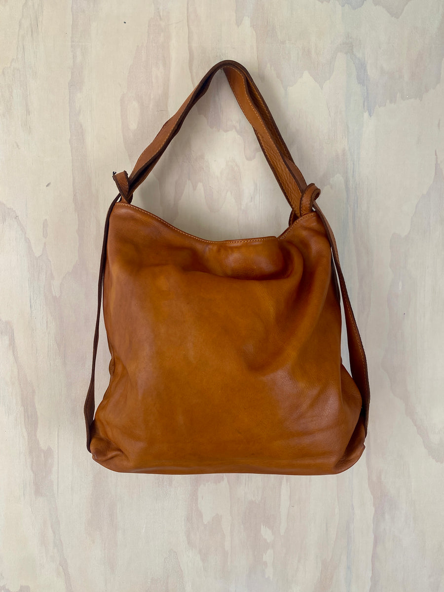 Leather Back Pack - Tan