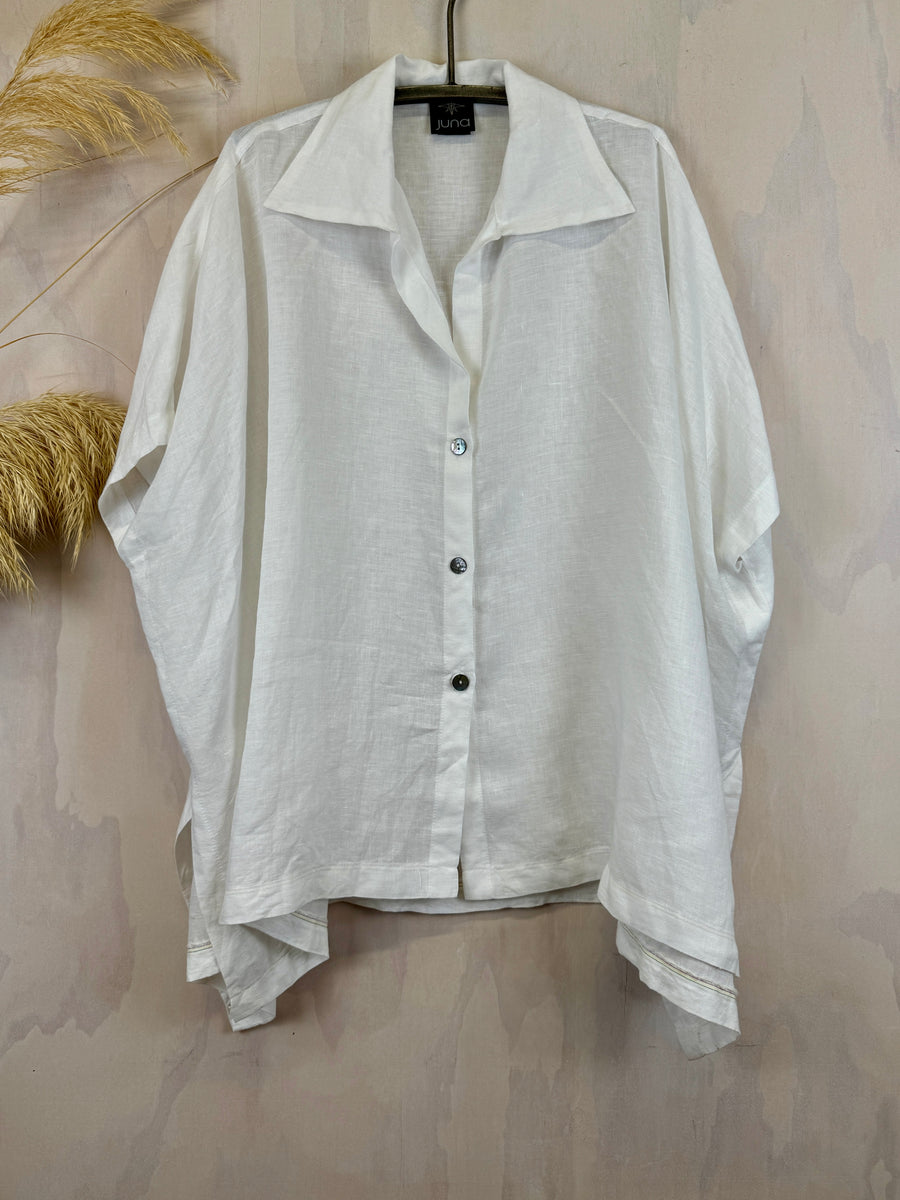 Juna Slit Shirt | Blanc Linen