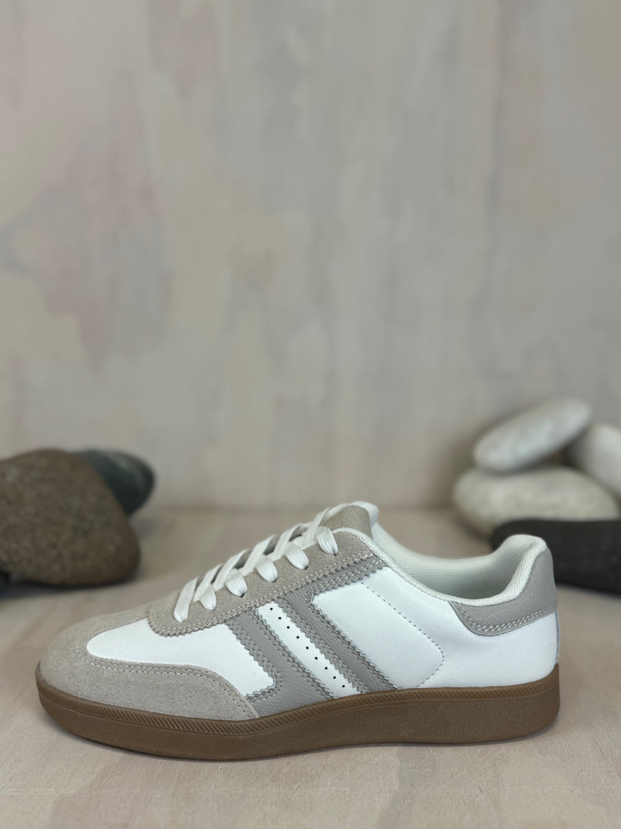 La Sansa Jasper Sneakers | Cream/Grey