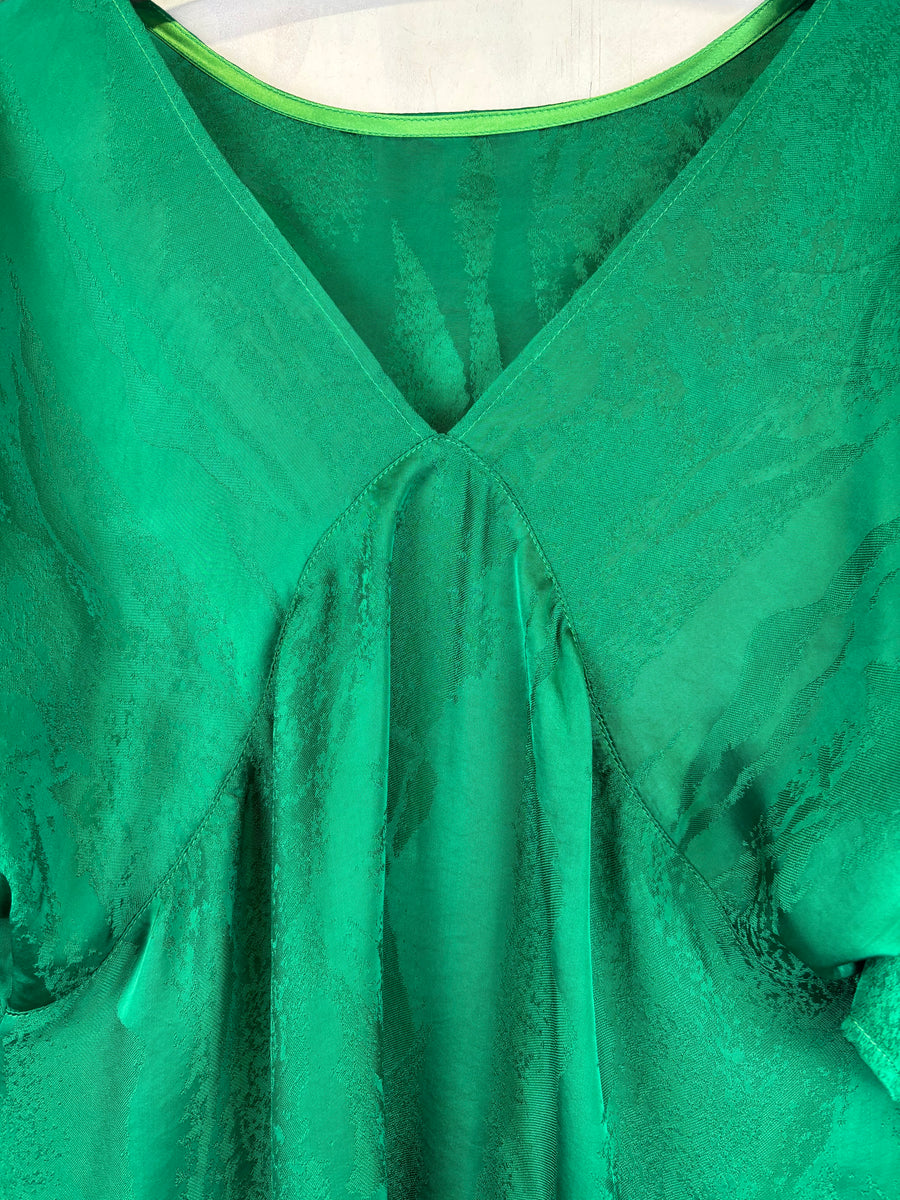 Vesta  Frille Fantail Top - Emerald