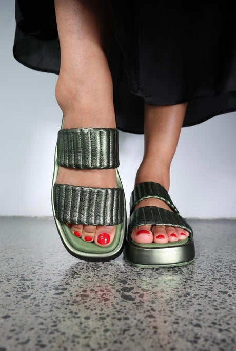 Minx - Breeze Metallic Khaki Slide