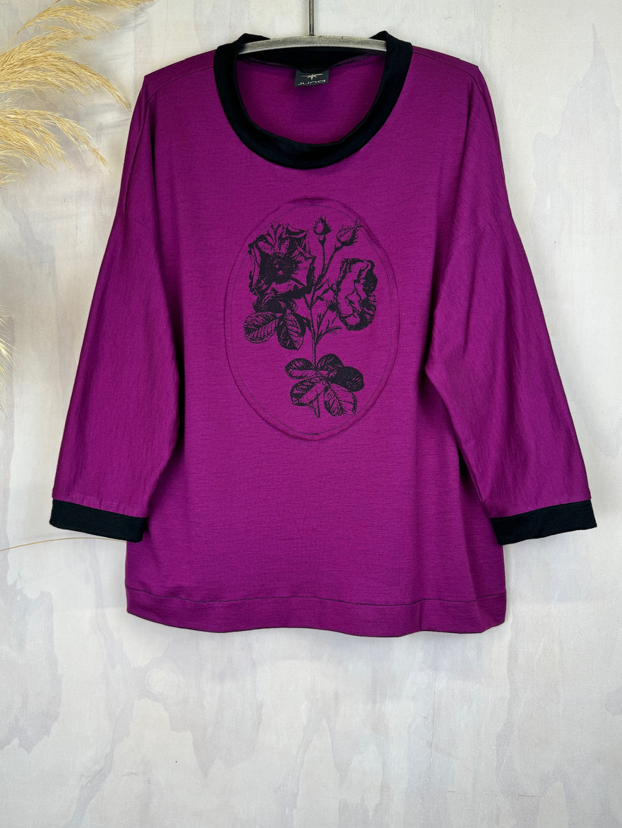 Juna Merino Cameo Jumper / Fucsia Rose
