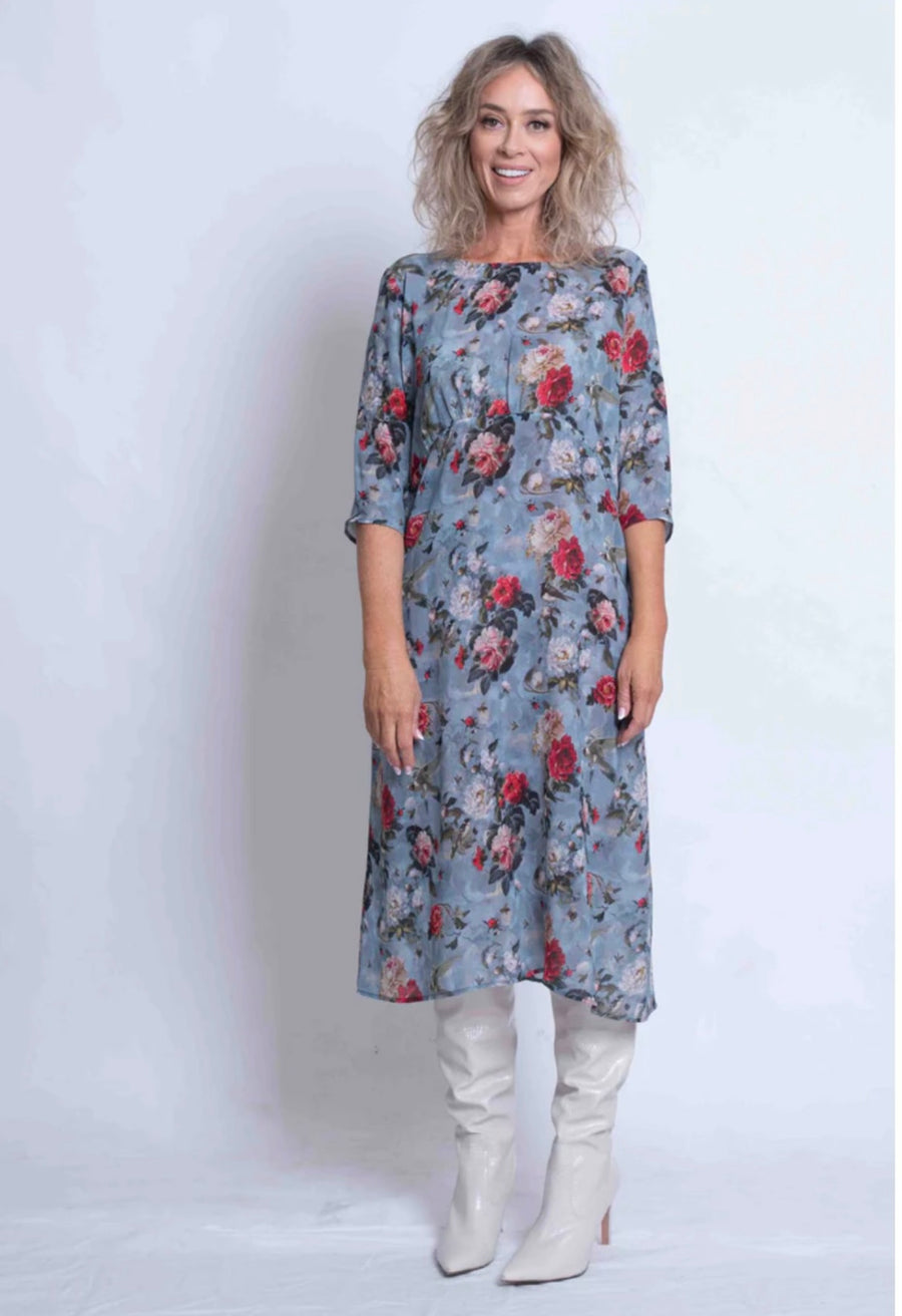 Sheryl May Gathered Shift Dress | Dove