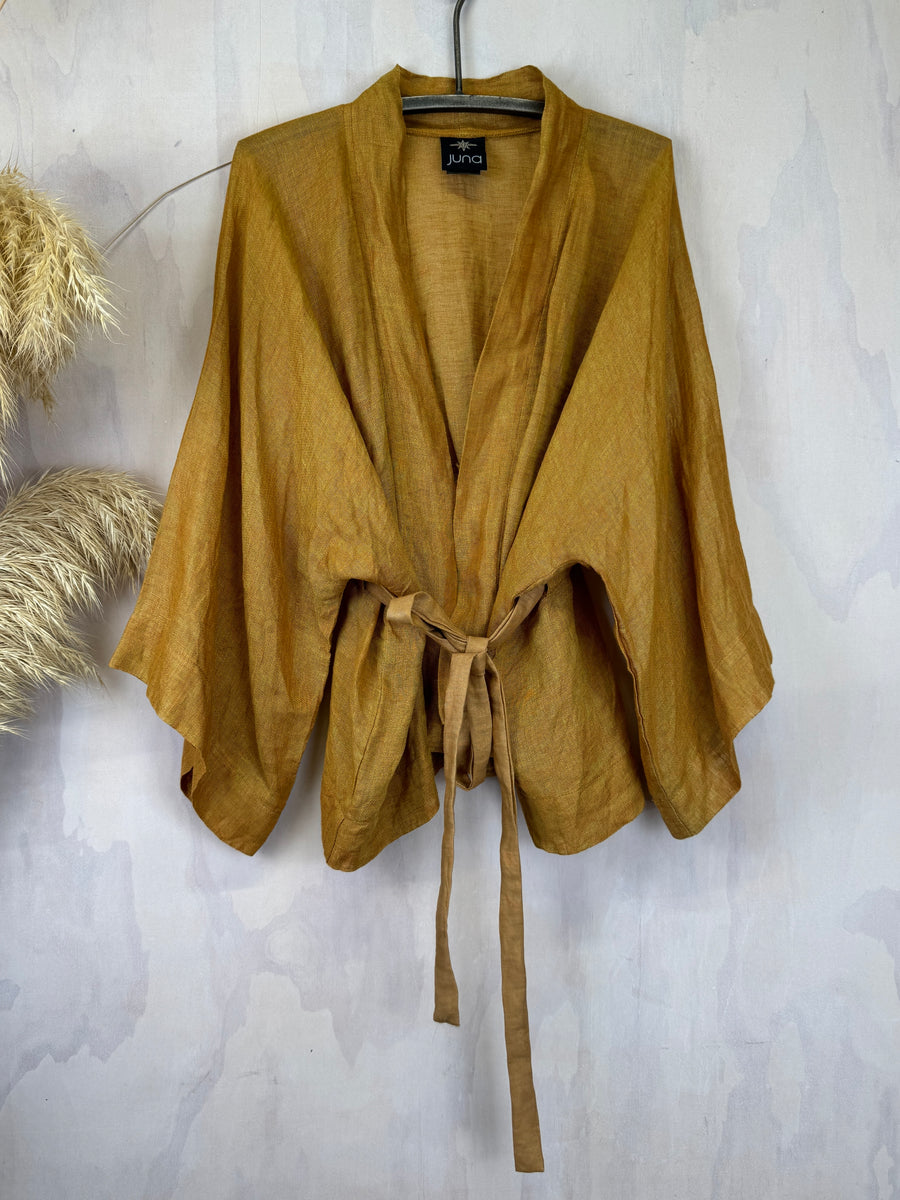 Juna Tie Kimono Jacket | Ginger Linen