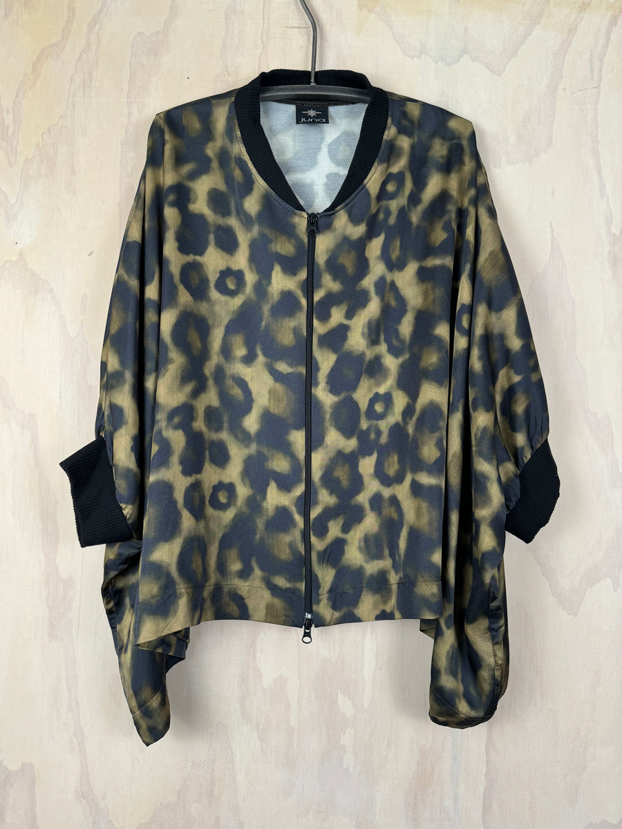 Drape Bomber | Feline Satin