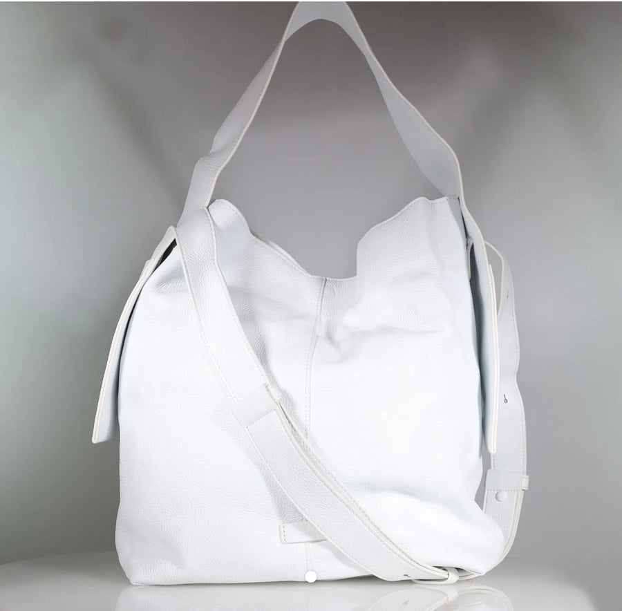 Minx Saddle Tote - White