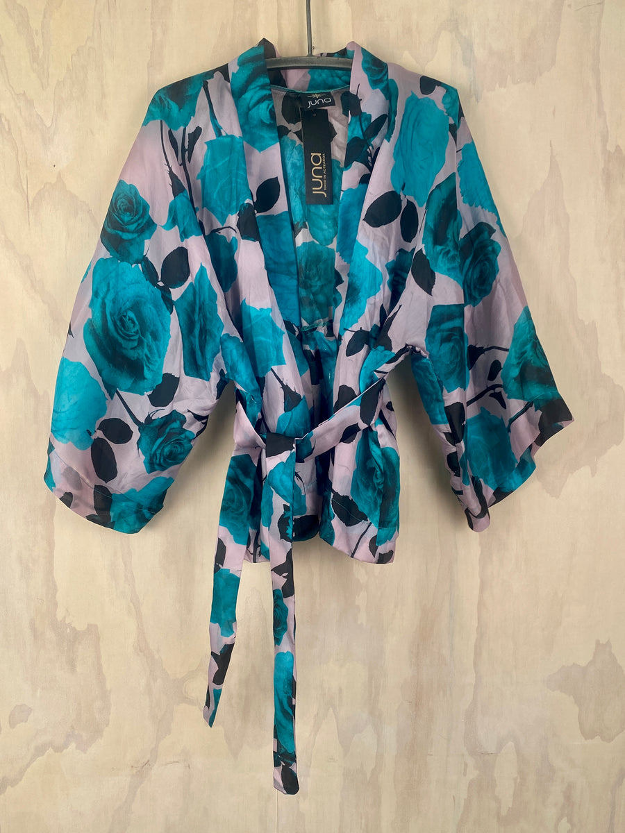 Juna Tie Kimono Jacket / Blue Rose