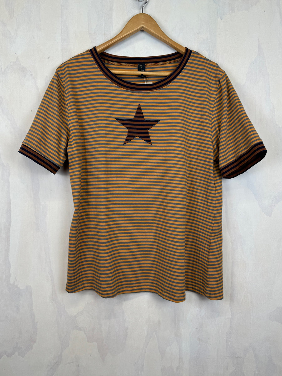 Pluto T - Mustard Stripe Star