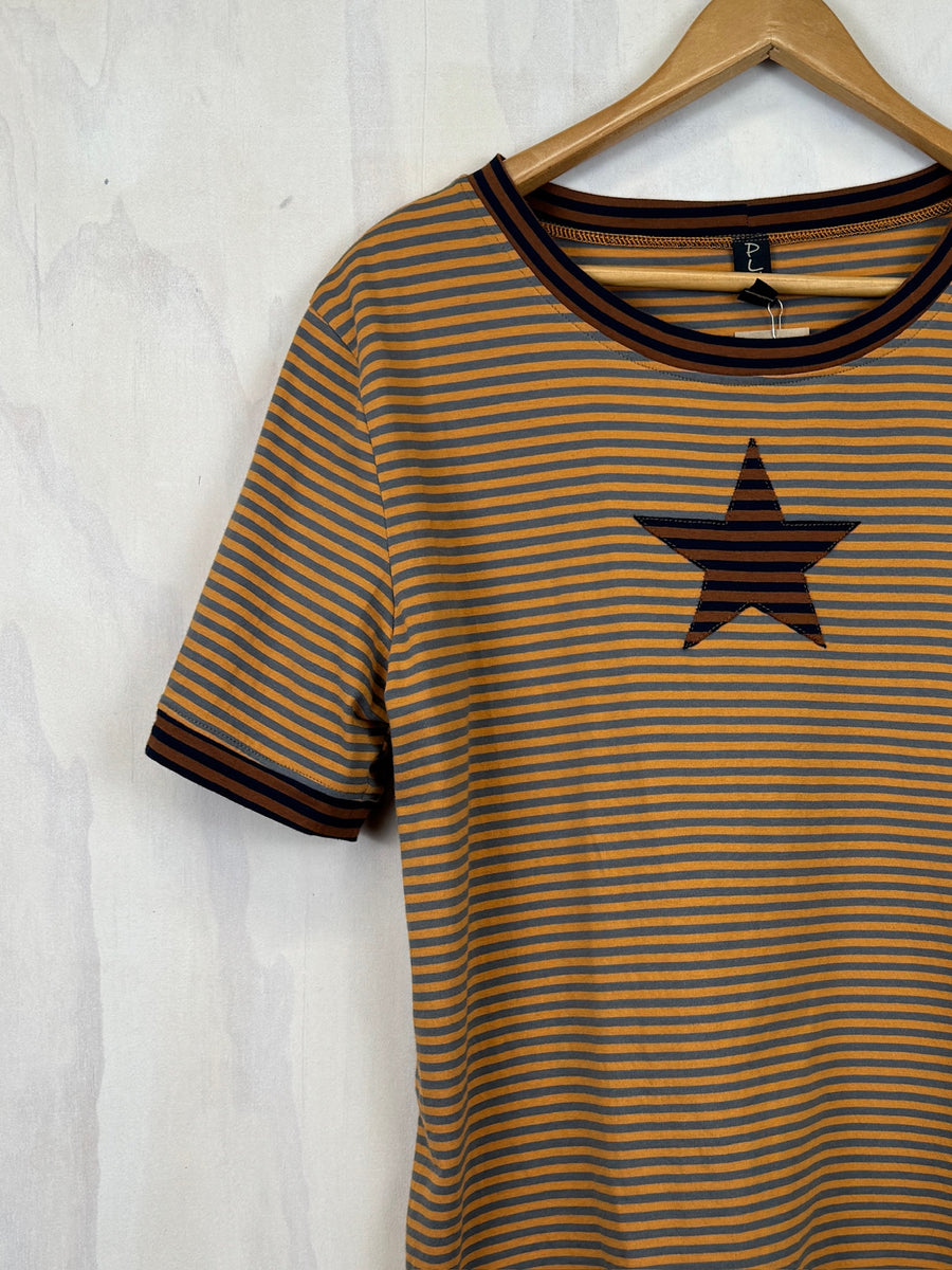 Pluto T - Mustard Stripe Star
