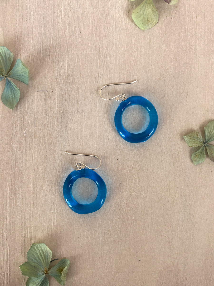 Loop Glass Earrings | Teal