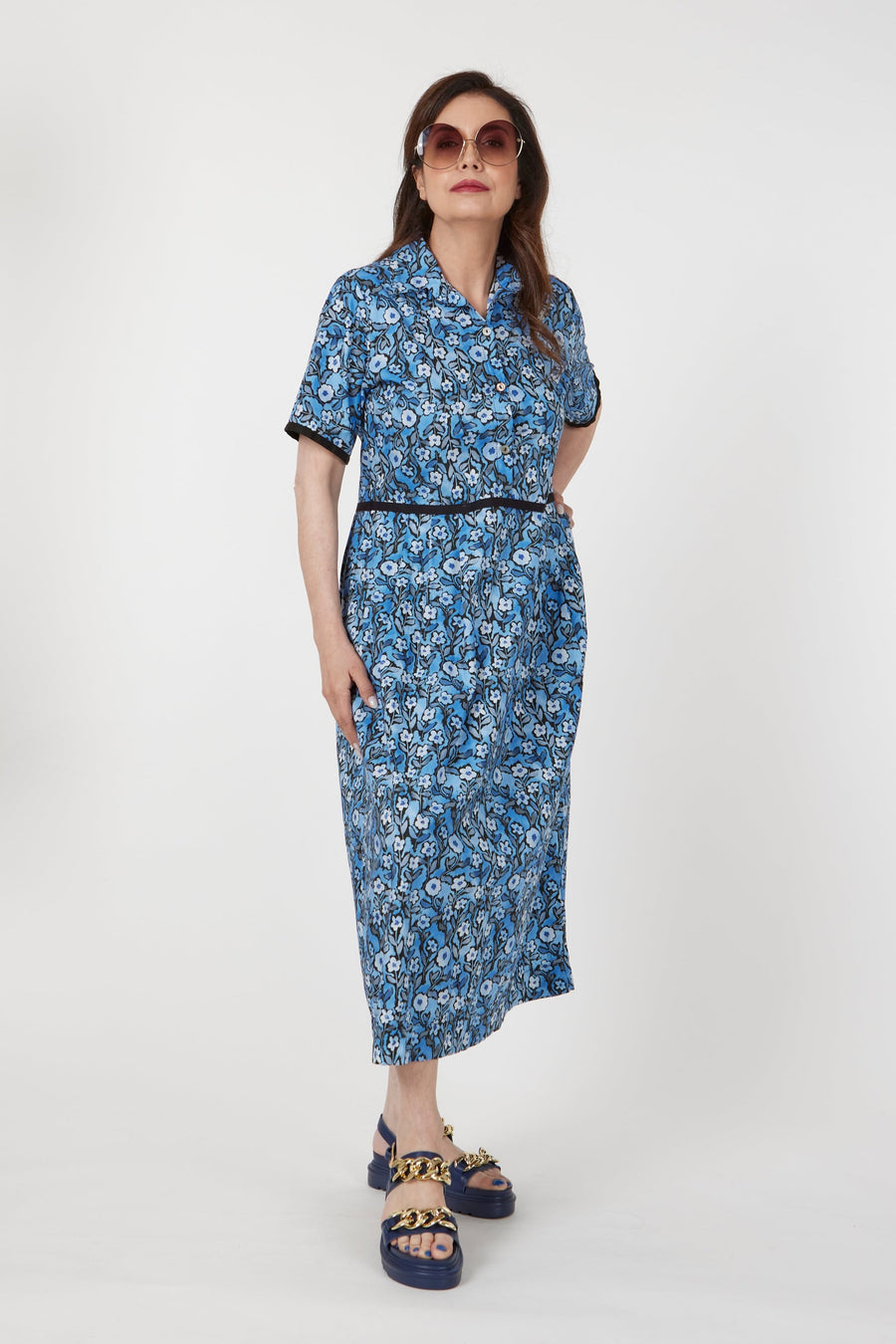 Juna Blue Daisy Shirt Dress