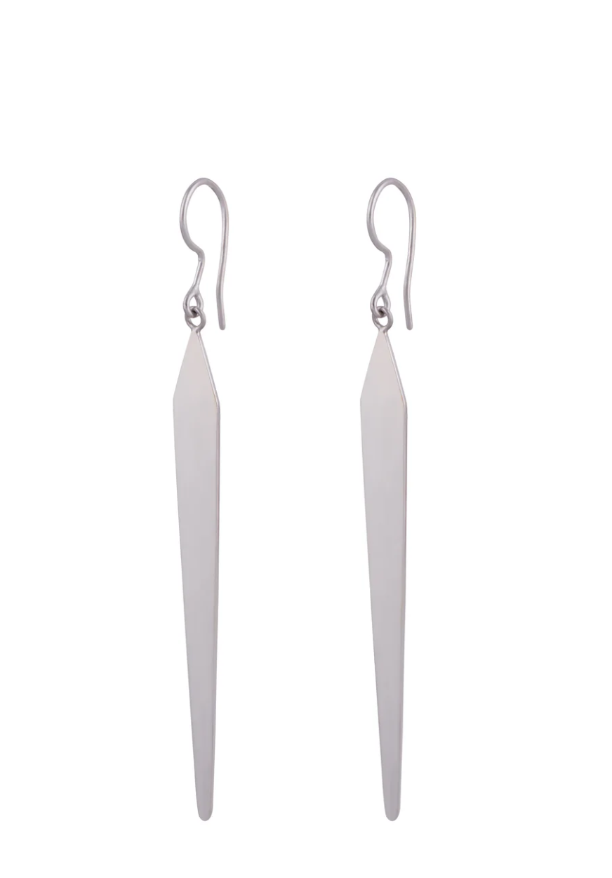 Aggrey Jewellery |  Flint Drop Earrings Silver