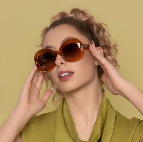 Happy to sit on your face Sunglasses | Discernment Burnt Orange
