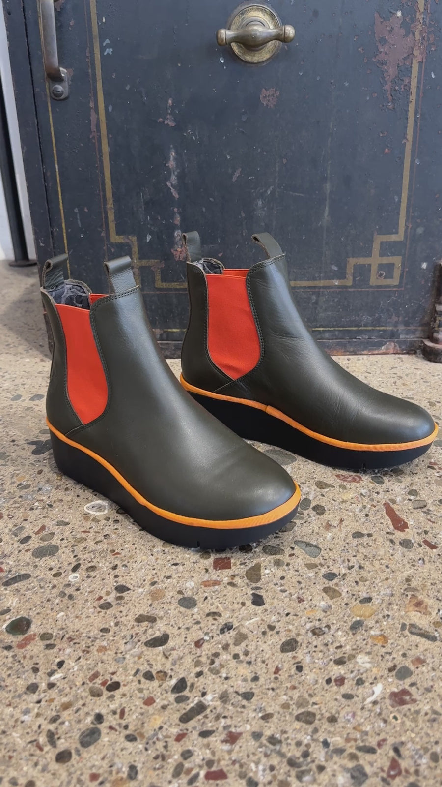 Fly London | Jery Military/Orange Boot