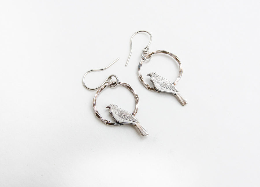 Tui on a Hoop Earrings | Silver