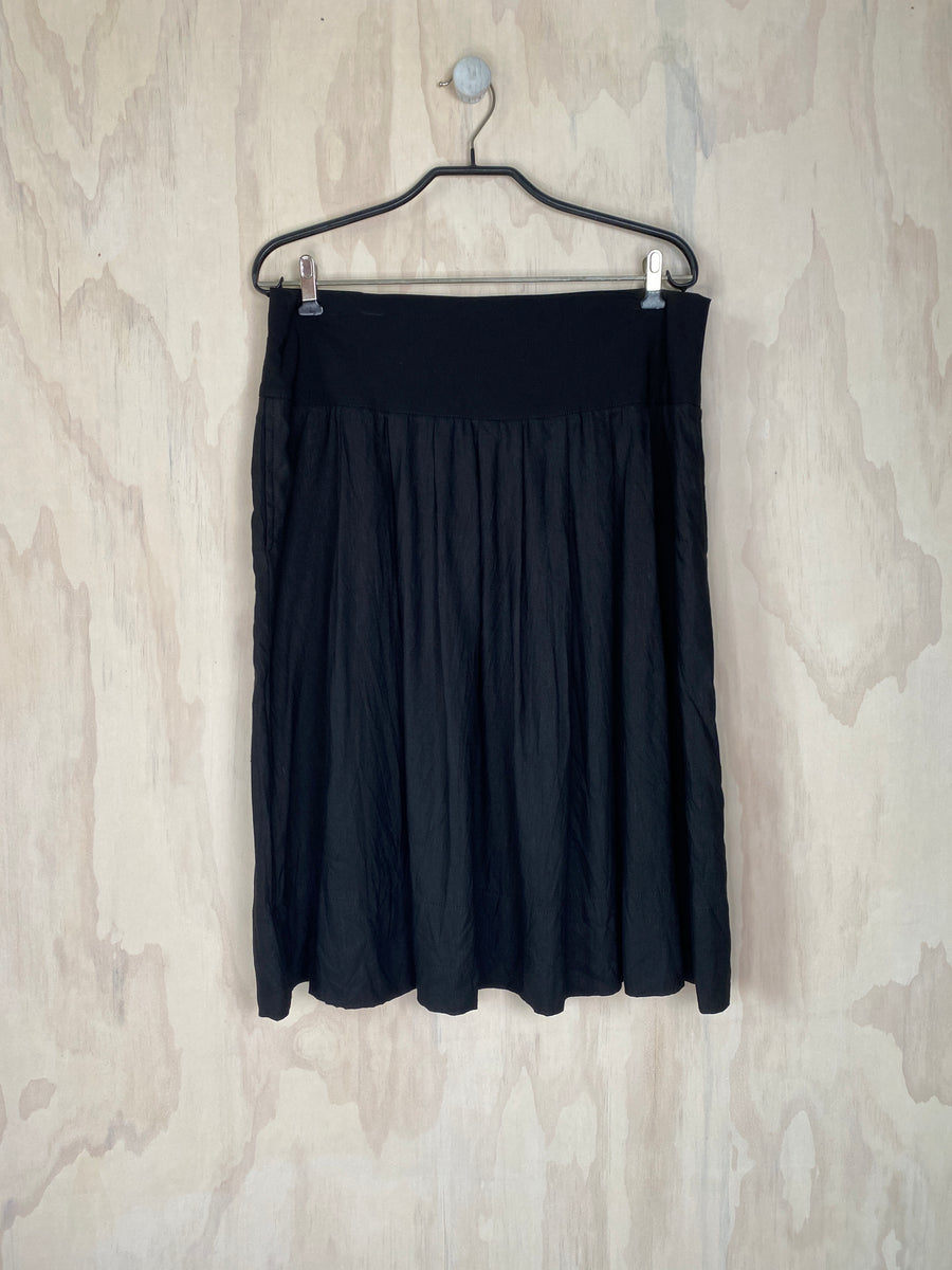 Juna Pleat Skirt - Noir