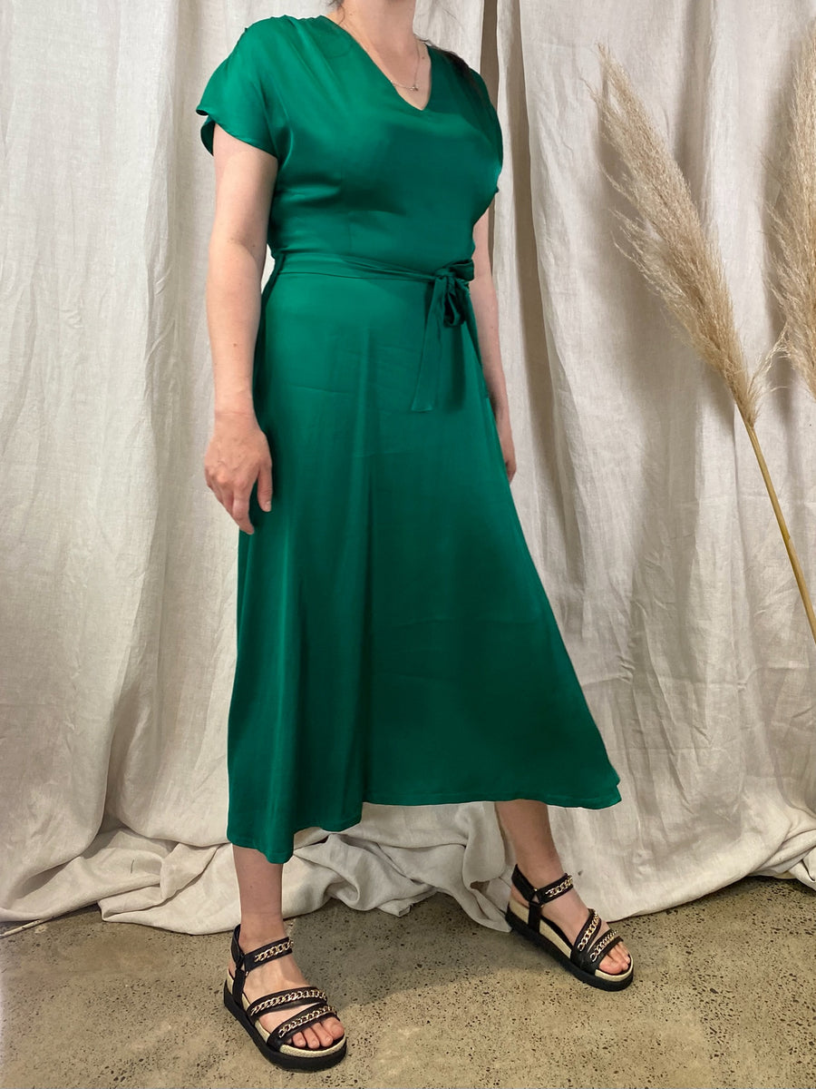 Vesta V Greta Dress - Emerald