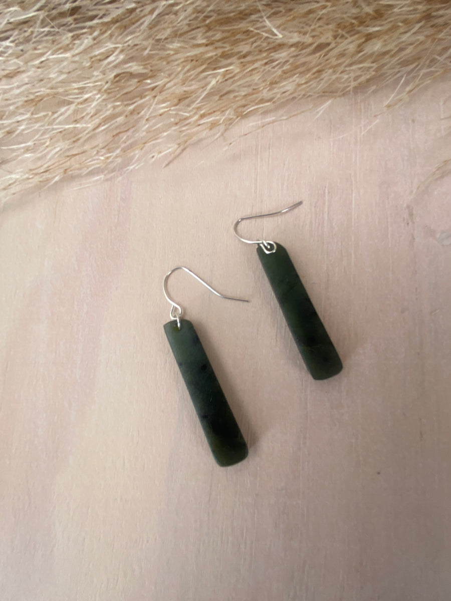 Pounamu (Greenstone) Earrings #7