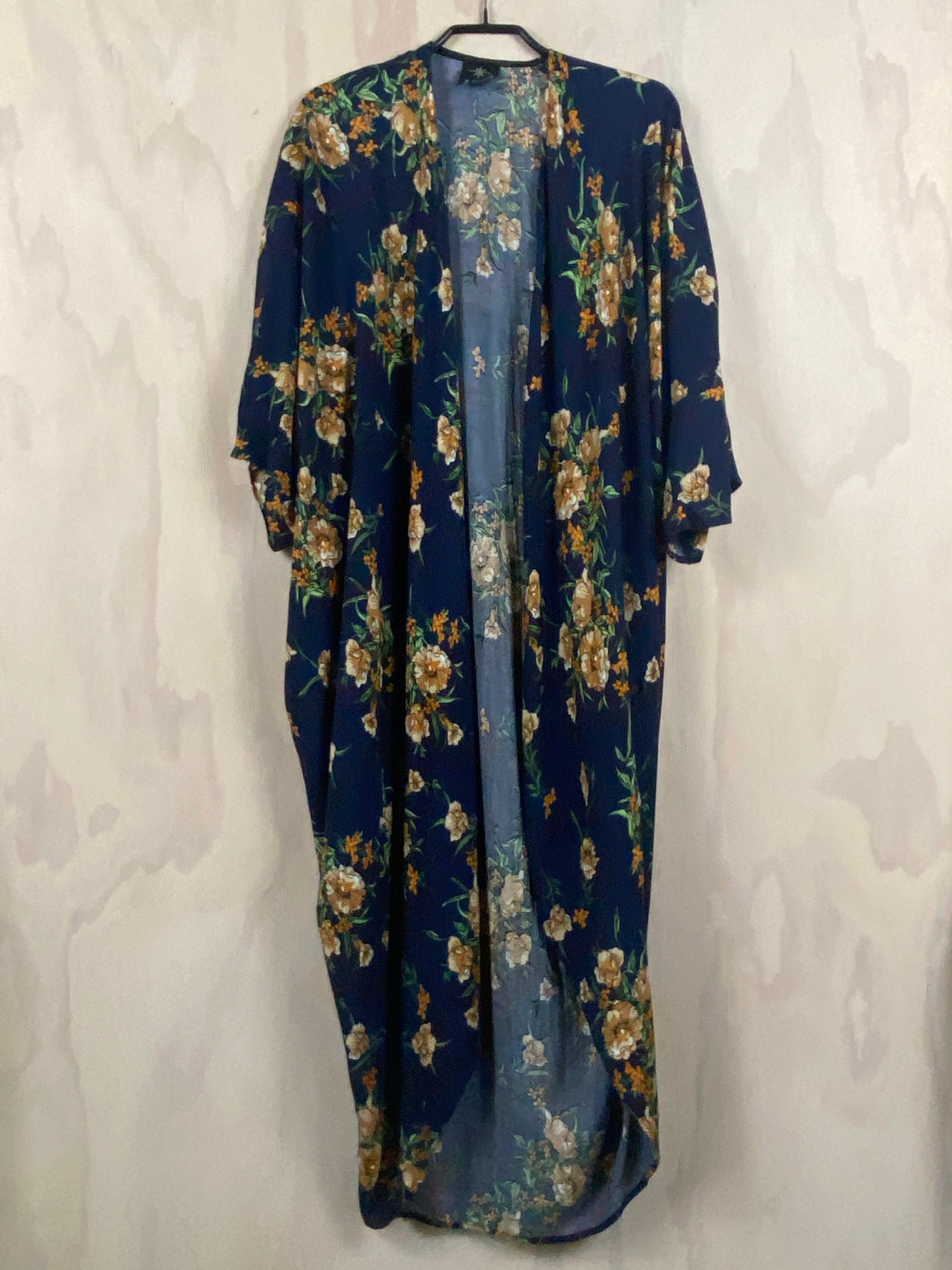 Juna Maxi Kimono - Inky Bouquet – Moa Grey Lynn