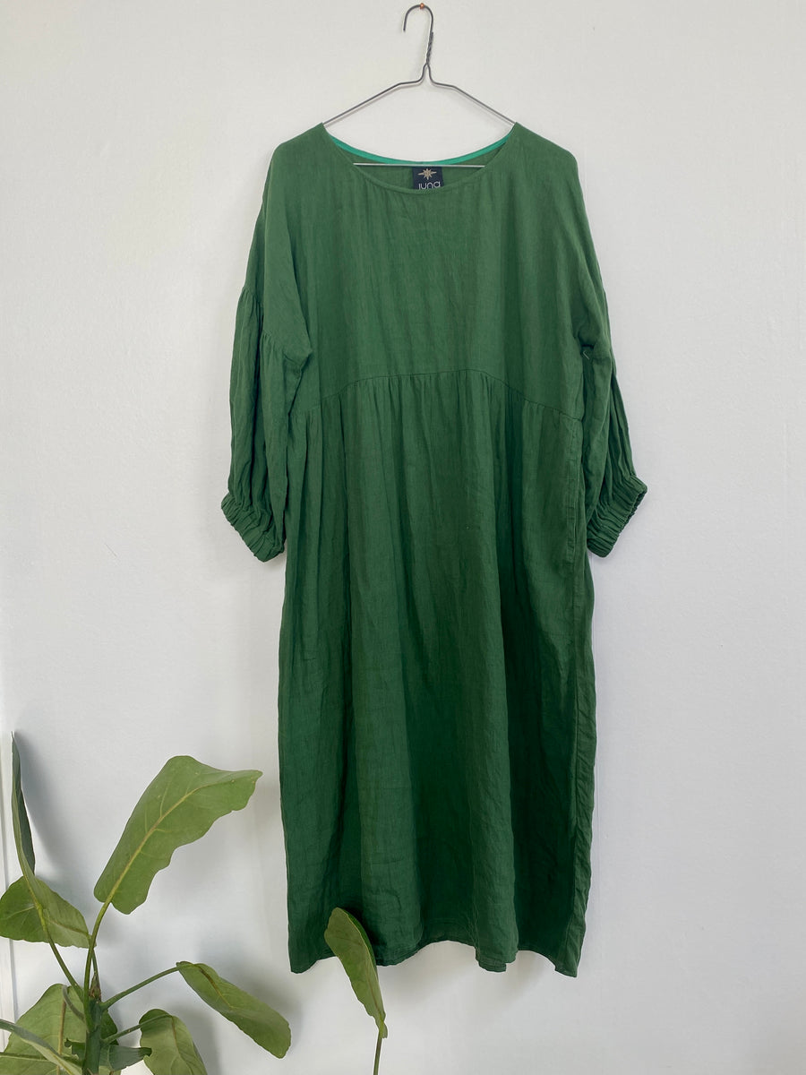 Juna Demelza Dress - Forest Linen