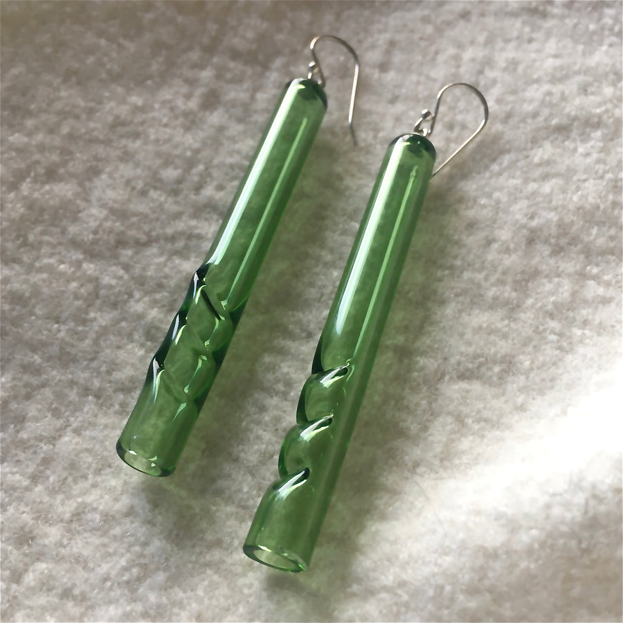 Toru Glass Earrings - Fern